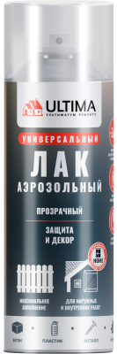 Краска аэрозольная ULTIMA, лак глянцевый, 520 мл