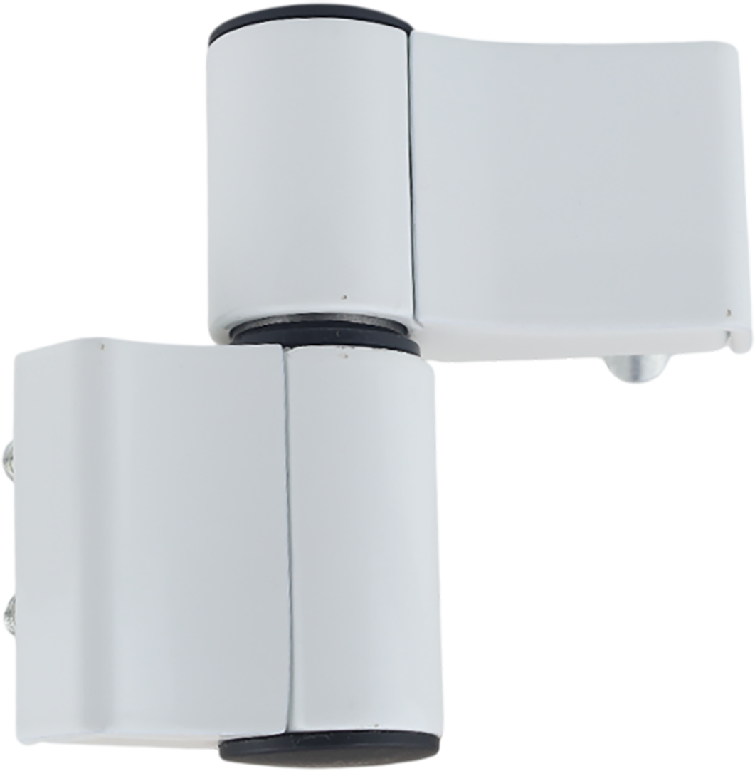 Петля DORF для алюм. дверей, 2-х секционная, с подшип, с крепежом для холод. алюм. (1к.-30 шт), Белая Петля DORF для алюм. дверей, 2-х секционная, с подшип, с крепежом для холод. алюм. (1к.-30 шт), Белая