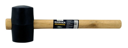 Киянка Ultima, деревянная рукоятка, 450 г, черная резина