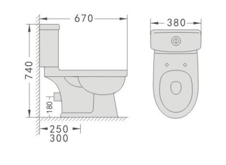 Унитаз-компакт ODEO OD31126DP