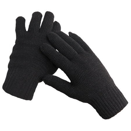 Перчатки трикотажные полушерстяные черные
