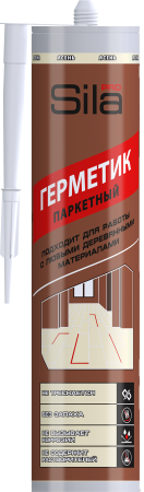 Sila PRO герметик акриловый для паркета, Ясень, 280 мл  Sila PRO герметик акриловый для паркета, Ясень, 280 мл