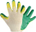 Перчатки трикотажные 13 класс с двойным латексным желто-зеленым покрытием