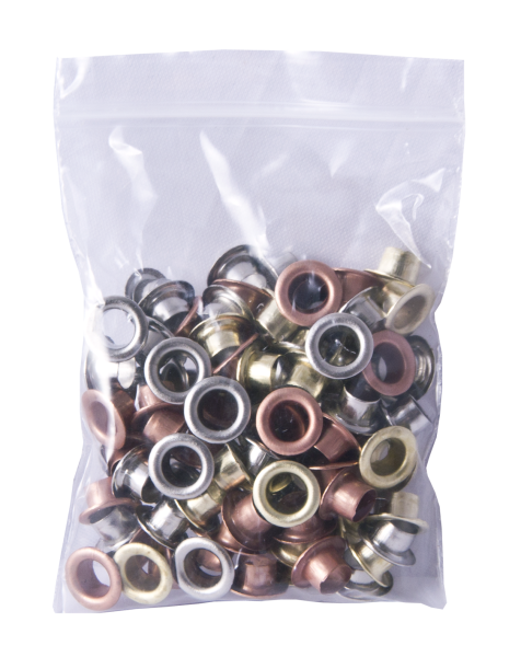 Заклепки-люверсы 4 мм, 1 пак-100 шт Заклепки-люверсы 4 мм, 1 пак-100 шт