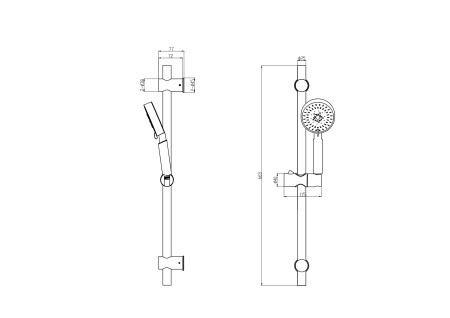 Душевой гарнитур  BD04GM Душевой гарнитур  BD04GM
