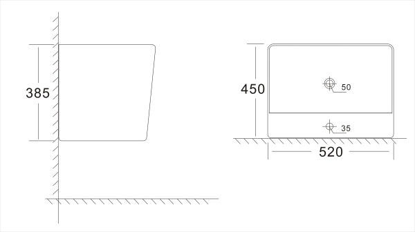 Раковина подвесная PORTO NEW PRN33146 Раковина подвесная PORTO NEW PRN33146