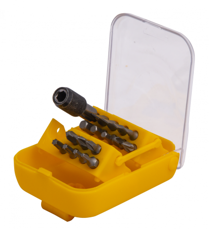 Набор бит Ultima, адаптер для бит, сталь S2, 18 предм., в пласт. Боксе