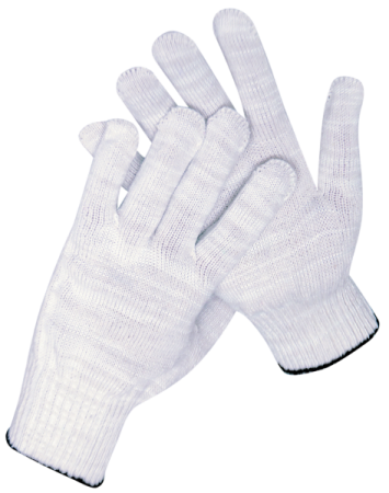Перчатки трикотажные, 10 класс, 4 нити, цвет белый