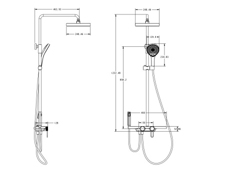 Душевая стойка KABRERA 37294KBW Душевая стойка KABRERA 37294KBW